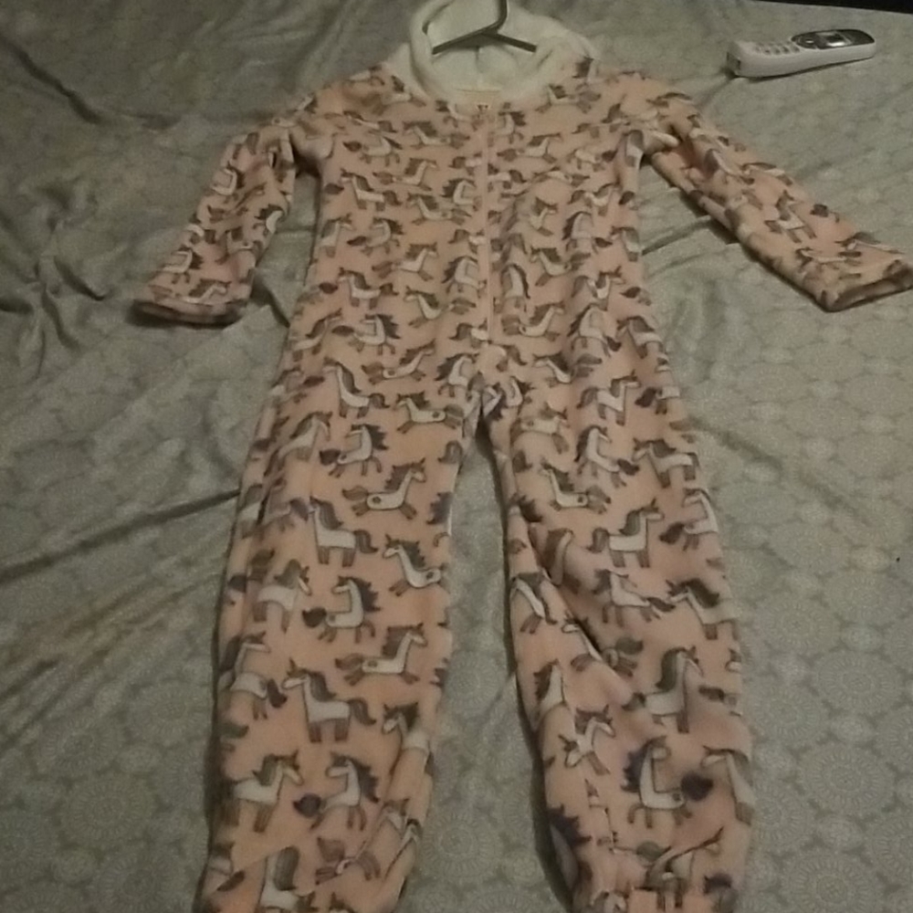 Girls Hooded Unicorn onesie